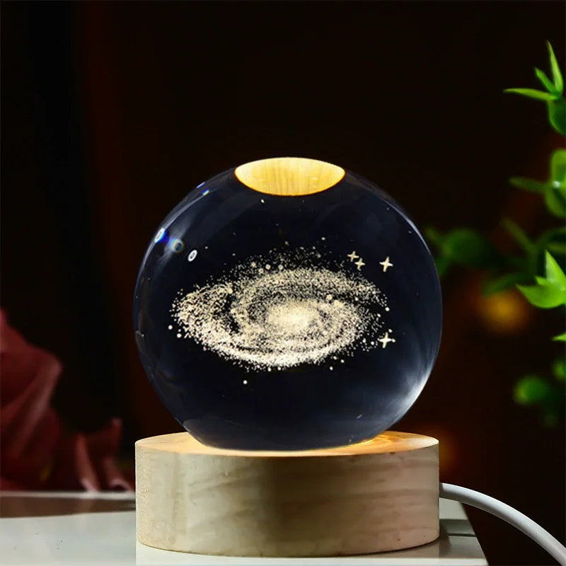Infinite Galaxy 3D Crystal Sphere