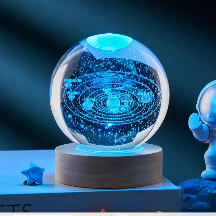 Infinite Galaxy 3D Crystal Sphere