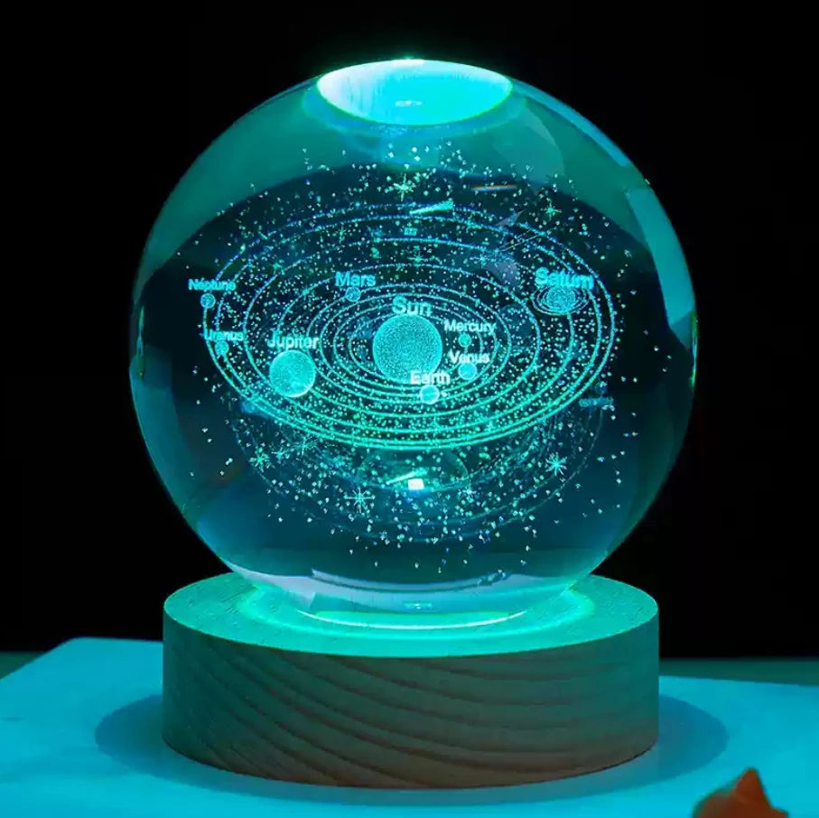 Infinite Galaxy 3D Crystal Sphere