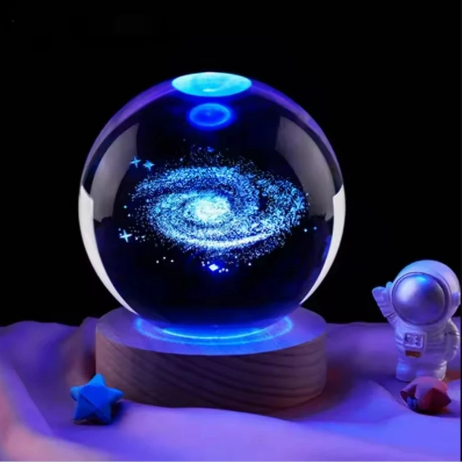 Infinite Galaxy 3D Crystal Sphere