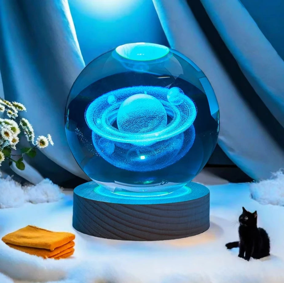 Infinite Galaxy 3D Crystal Sphere