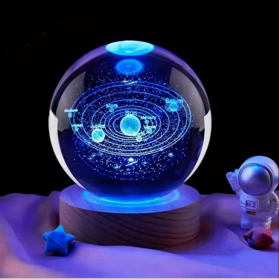 Infinite Galaxy 3D Crystal Sphere