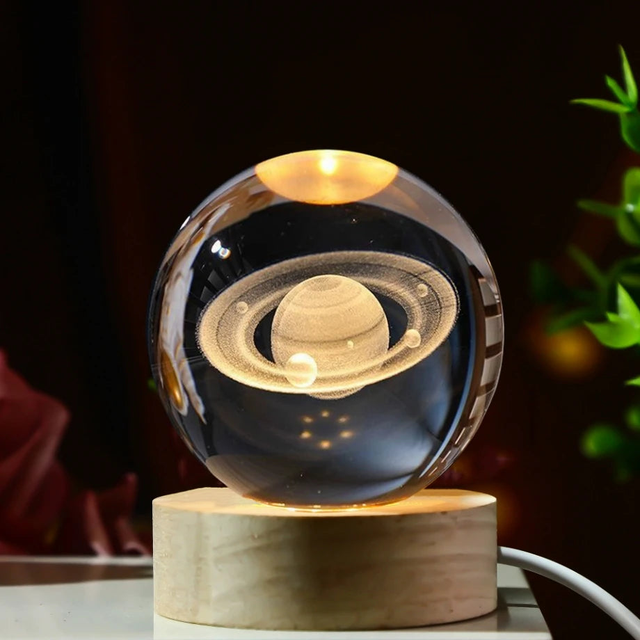 Infinite Galaxy 3D Crystal Sphere